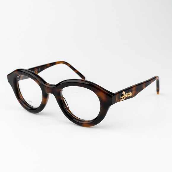 Loewe Accessories - NEW Loewe LW50048I CURVY 052 Shiny Dark Havana Round Unisex Eyeglasses